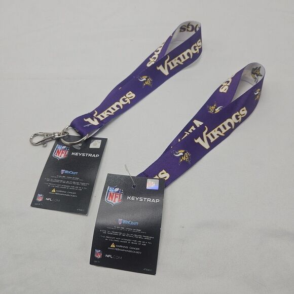 Minnesota Vikings National Football League Key Strap Set Of 2 - Picture 1 of 15